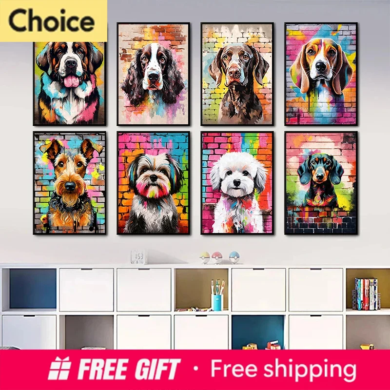 Resin Art For Kids - Poster con Graffiti di Cani Carini,