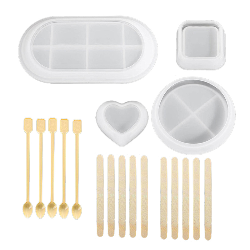 Coaster Mold Square - AB47-Vassoio Stampo in Silicone Fai da