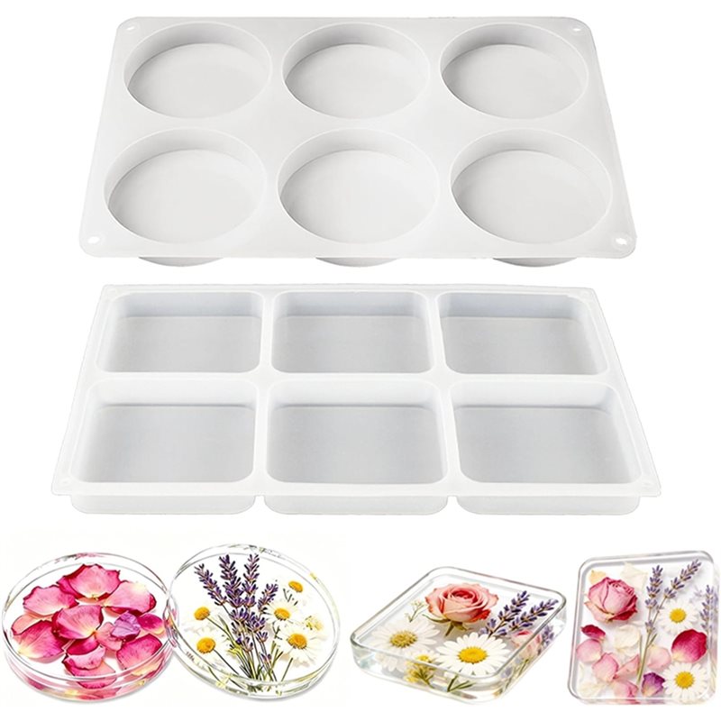 Coaster Mold Square - Stampi in Silicone A25I-12 per Resina