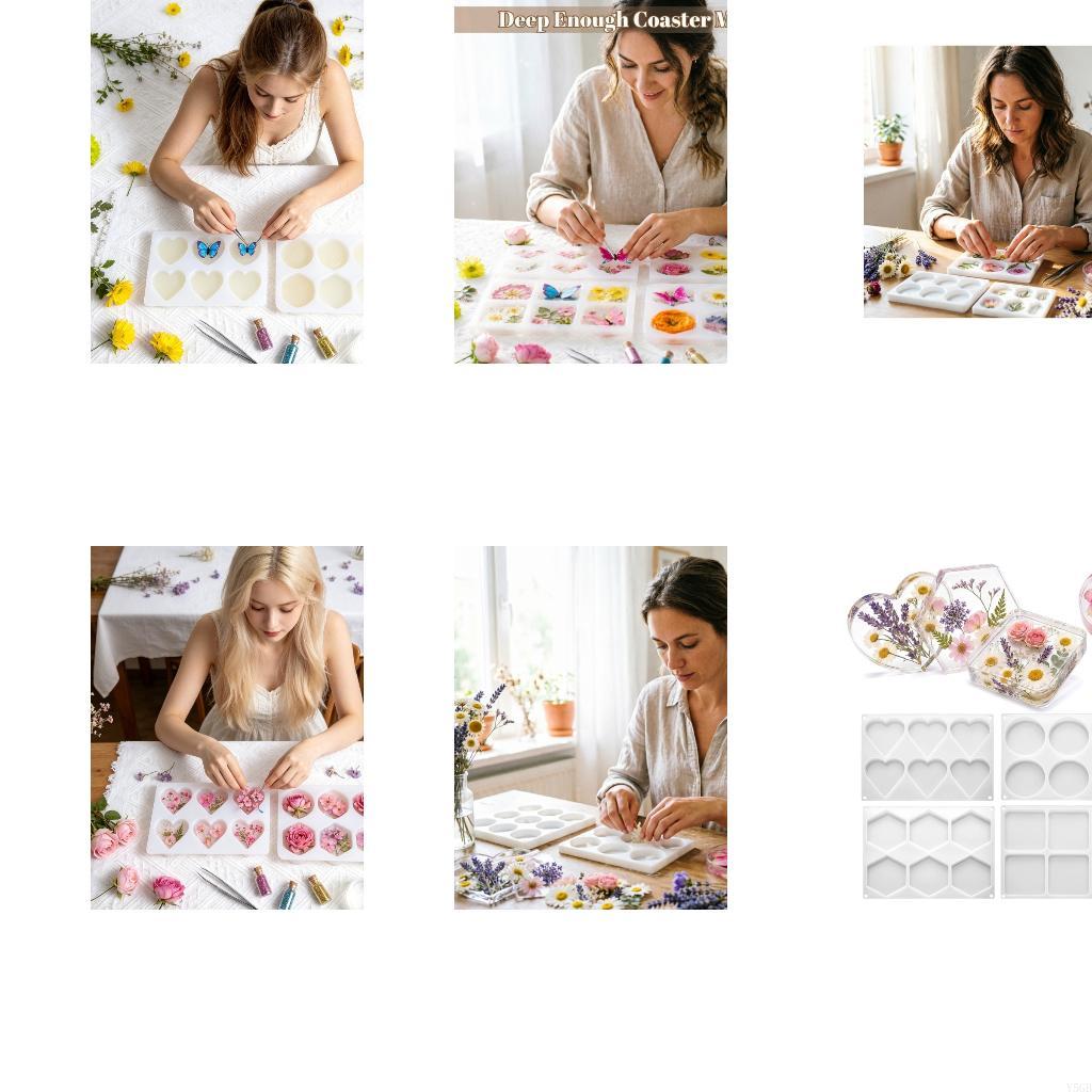 Coaster Mold Square - Stampi rotondi in silicone per resina