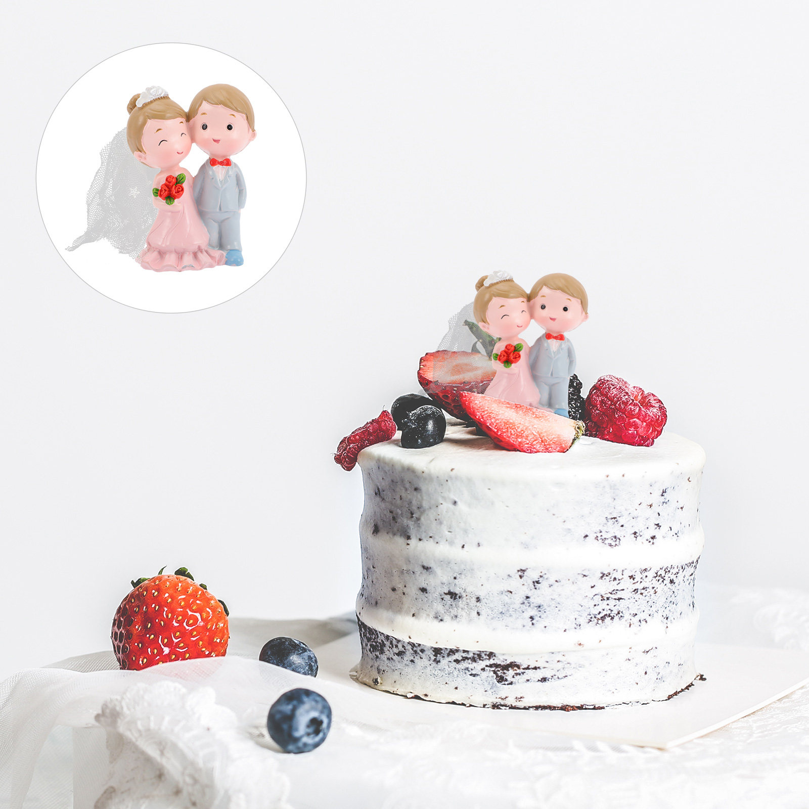Resin Art Wedding Gift - Decorazione per Torta Nuziale, Statua in