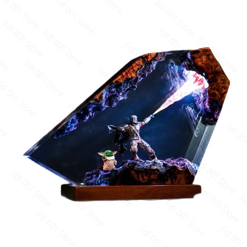 Resin Art Lamp - Lampada in resina artistica, prodotto finito