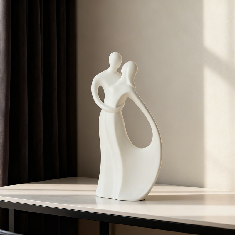 Resin Art Wedding Gift - Scultura Nordica in Ceramica di Coppia
