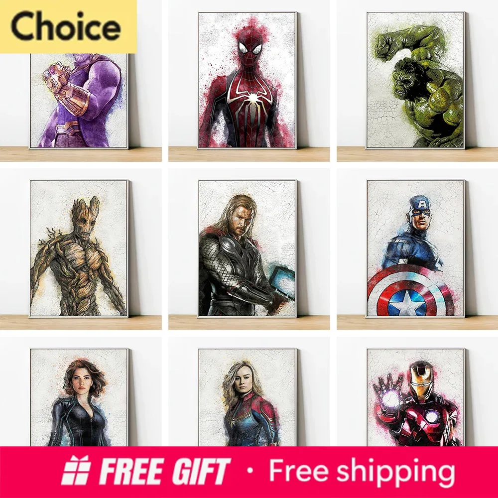 Resin Art For Kids - Poster Decorativo da Parete Marvel Supereroi