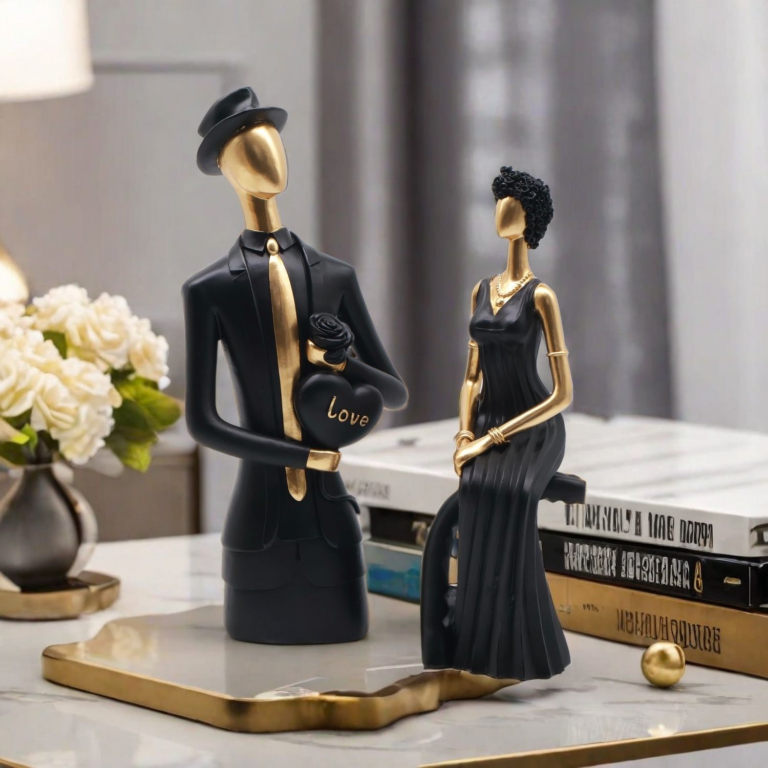 Resin Art Wedding Gift - Scultura in resina decorativa, scultura nordica