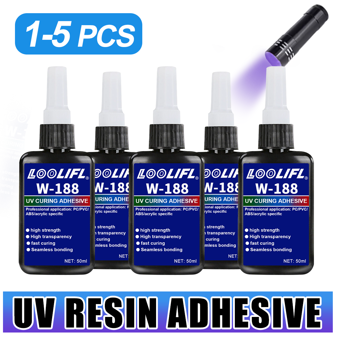 Resin Art Lamp - LOOLIFL 188 Colla UV Forte 50ml,