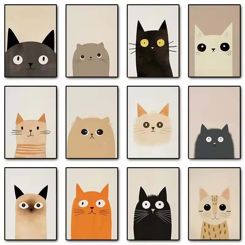 Poster Minimalista con Gatto C - Resin Art For Kids recensione e prezzo