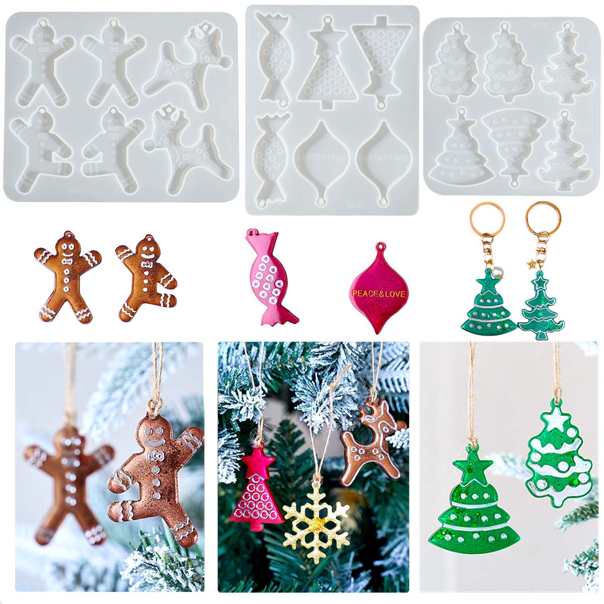 Serie natalizia Orecchini Cion - Resin Art Mold recensione e prezzo
