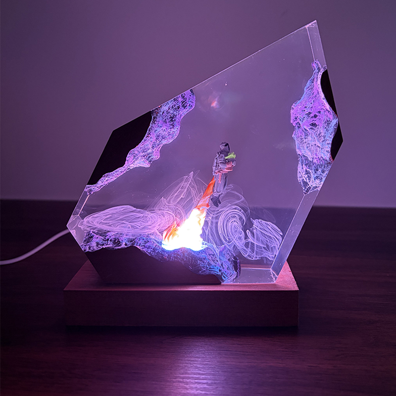 Lampada da Tavolo in Resina a  - Resin Art Lamp recensione e prezzo